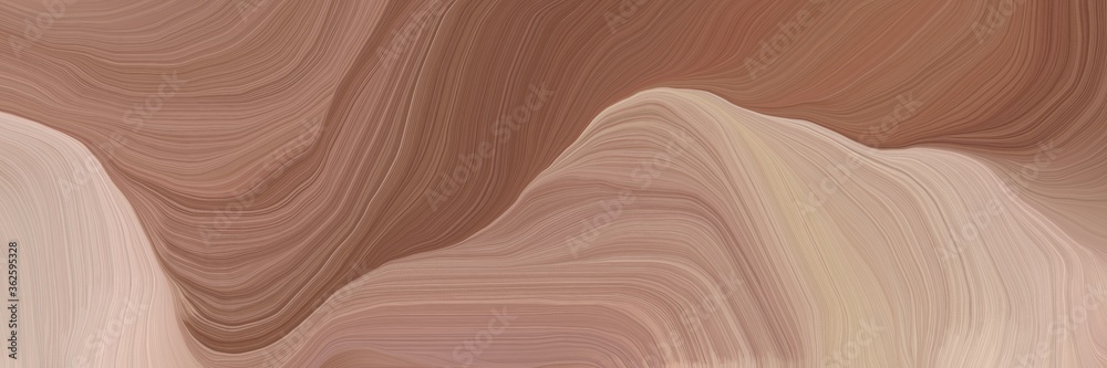 Poster inconspicuous elegant abstract waves design with gray gray, silver and brown color