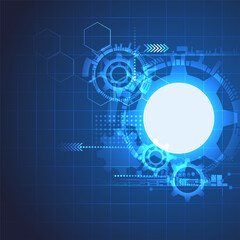 high computer technology  for technology business or education background. vector illustration