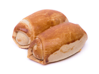 Group of delicious rolled pastry buns