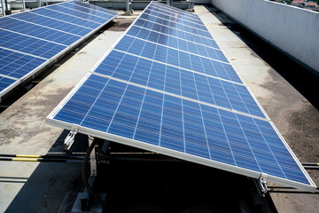 solar panels on a roof