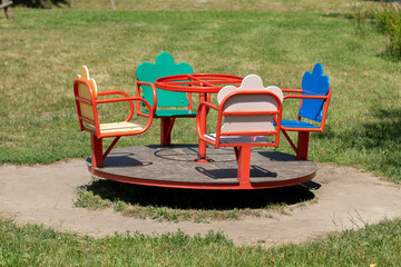 children's carousel in the park