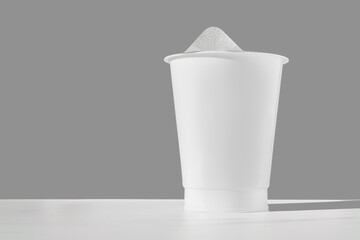 Sealed plastic Cup for food