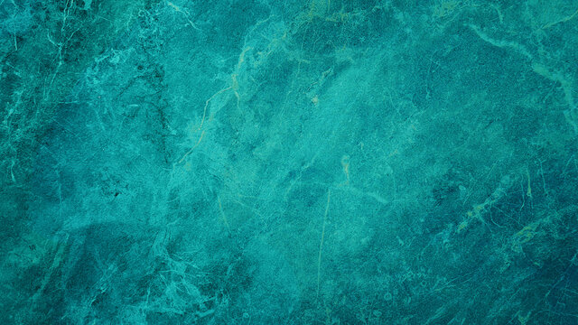 beautiful abstract grunge decorative bright turquoise stone wall texture. rough bright green blue marble background.