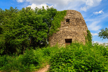 Old stone tower in Pyrohiv (Pirogovo) village near Kiev, Ukraine