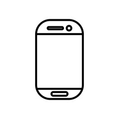 smartphone device icon, line style