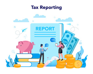 Accountant office manager. Professional bookkeeper. Concept of