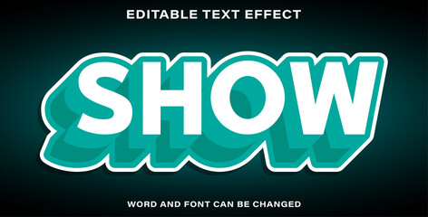 Text effect style show