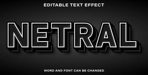 Text effect style netral