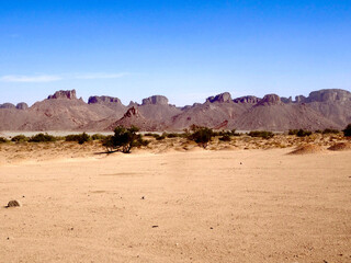 Mountain range in the Algerian sahara

