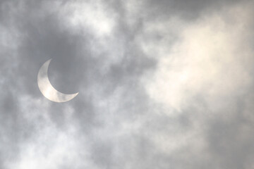 Obraz na płótnie Canvas photo of a solar eclipse