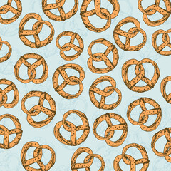 Bakery background. Linear graphic. Bakery collection.  Vector illustration.