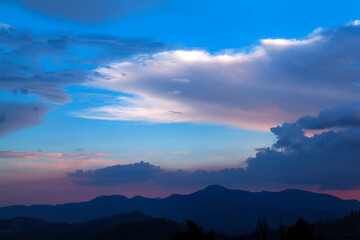 Beautiful view of himalaya valley, chaukori, uttarakhand, India.