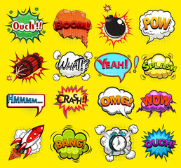 Comic speech bubbles vector illustration