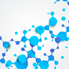 Abstract vector polygonal background with connecting dots with lines