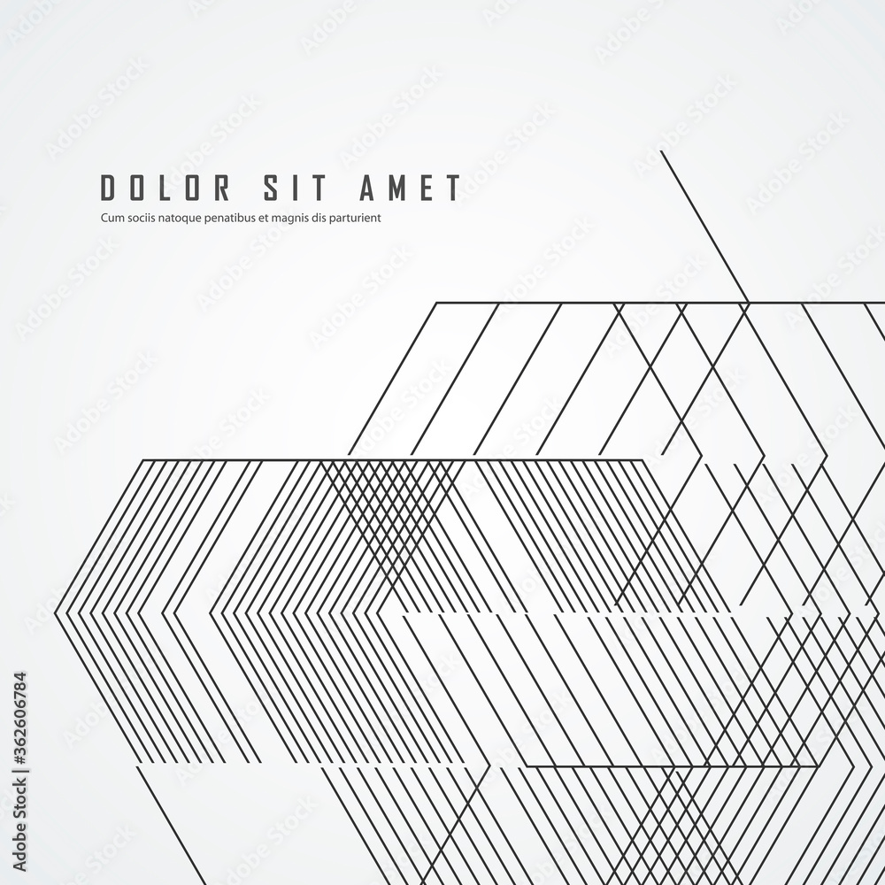 Aufkleber Vector seamless pattern.connection lines hexagons white background