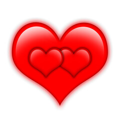 red glossy heart