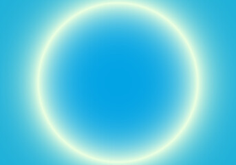 Sun circle abstract background. Trendy abstract sun on blue background. Yellow  soft backdrop with gradient for wallpaper, cover design and banner template. Vector illustration 