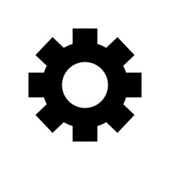 gear wheel icon, silhouette style