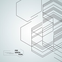 Vector modern seamless geometry pattern hexagon black white abstract geometric background