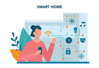 Smart home concept. Idea of wireless technology and automation.