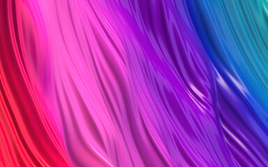 Fototapeta premium Colorful blue purple pink wavy glossy and shiny plastic abstract background.