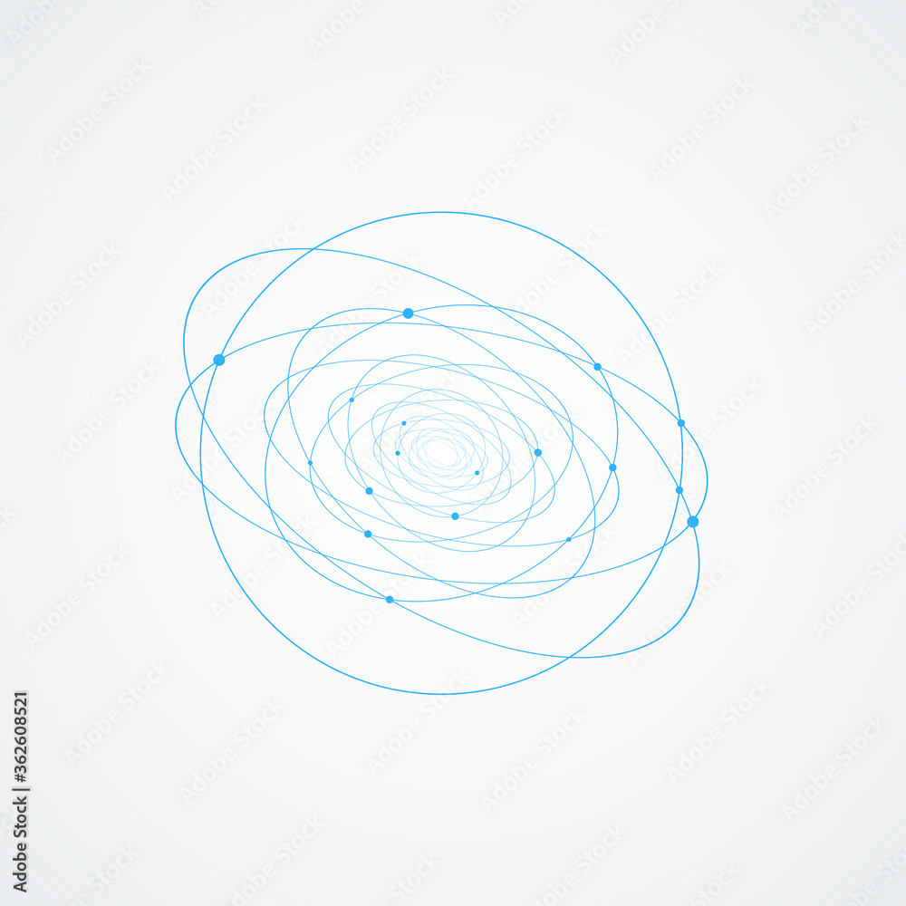 Poster white background with abstract circles