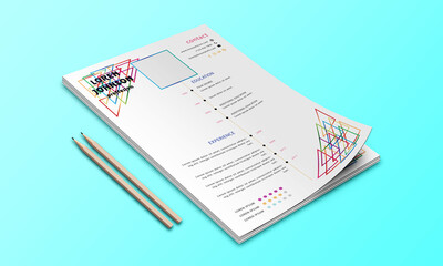 Professional Resume design with cover letter