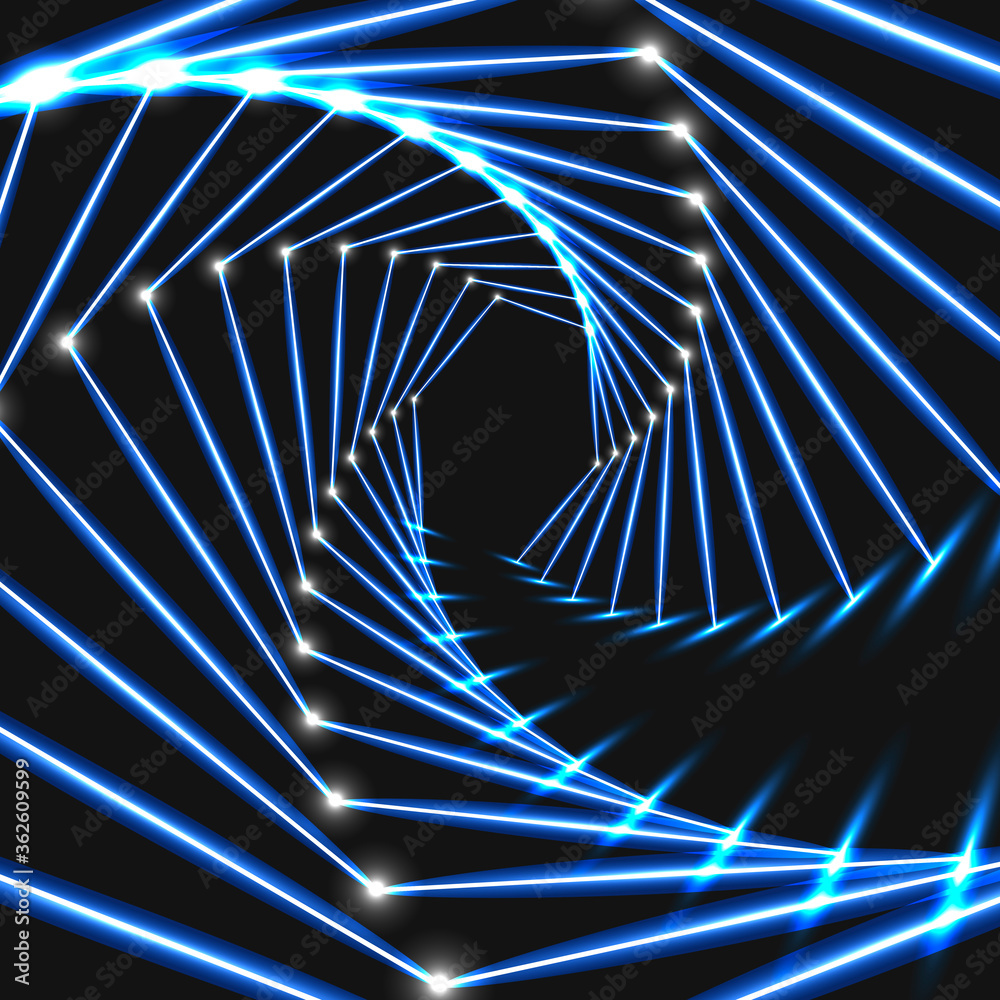 Poster Abstract technology wire hexagonal vector background