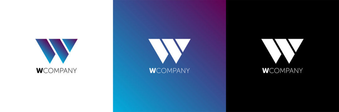 Letter W Abstract Logo Symbol. logo w