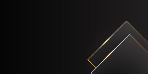 Black and gold abstract presentation design background