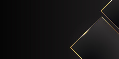 Black and gold abstract presentation design background