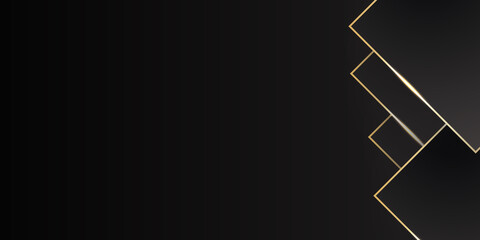 Modern luxury background carbon 3d VIP vector overlap layer on dark and shadow black space with abstract style for design. graphic resource illustration Texture with line golden Sparkles glitters dot