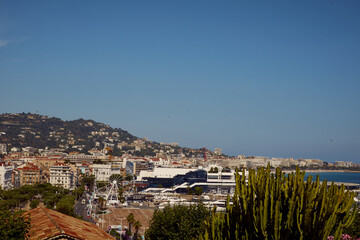 Obraz premium Cannes on the Cote d'Azur city view of the bay
