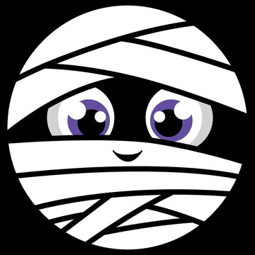 Cute Mummy Face Vector
