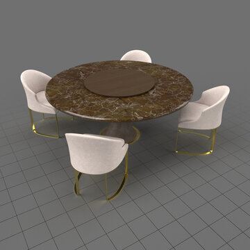 Dining table with chairs