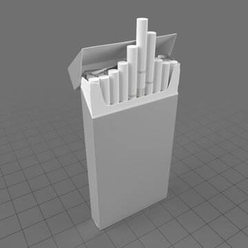 Open cigarette pack