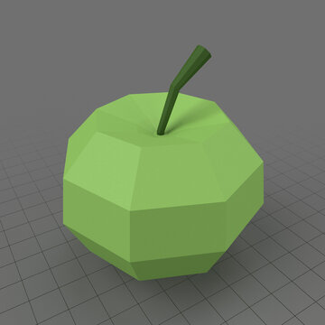 Origami green apple