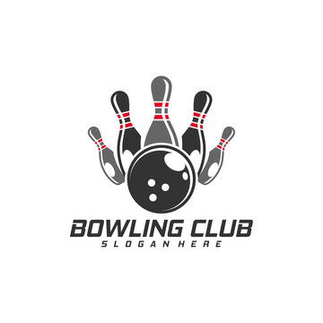Bowling logo design concept vector template, emblem tournament template editable for your design. Icon Symbol