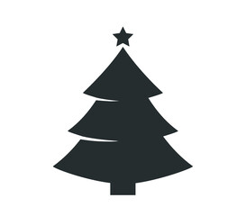 Christmas tree icon.   Isolated christmas tree vector. 