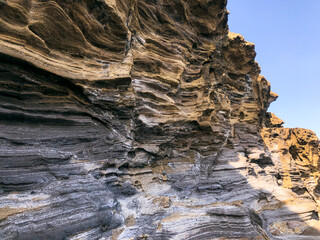 Solidified lava in Jeju island. South Korea