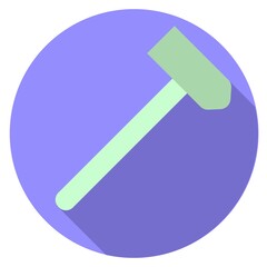 Vector graphics, icon of construction tools, hammer. Flat design.