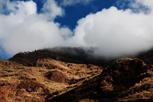 Amazing landscape of Parque Natural de Pilancones in Gran Canaria, Canary Islands, Spain