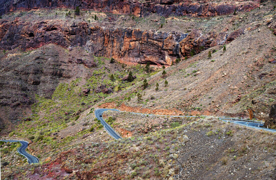 Amazing landscape of Parque Natural de Pilancones in Gran Canaria, Canary Islands, Spain