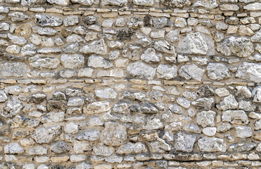 wall built of light limestone