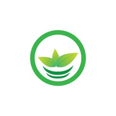 leaf logo icon vector