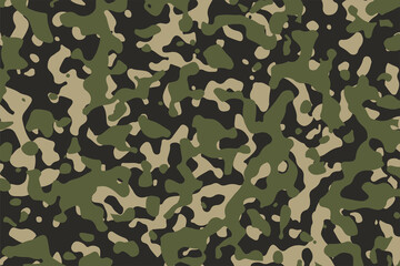 Fototapeta premium Vector design of camouflage soldier seamless pattern. Military texture on textiles
