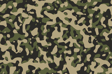 Fototapeta premium Vector design of camouflage soldier seamless pattern. Military texture on textiles