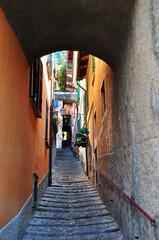 Narrow Italian street in Varenna