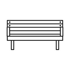 Vector illustration of bench and furniture sign. Web element of bench and seat vector icon for stock.