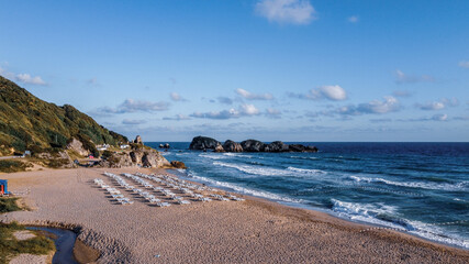 beach and sea aerial photo